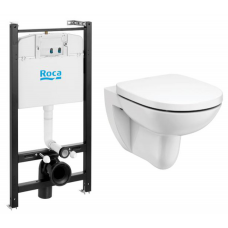 Комплект инсталляции с подвесным унитазом ROCA Debba Round Pack с сиденьем 893104980